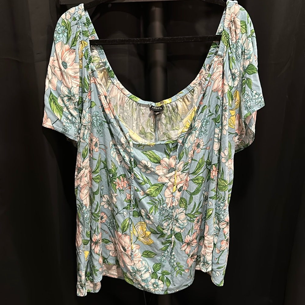 Torrid Off The Shoulder Floral Top